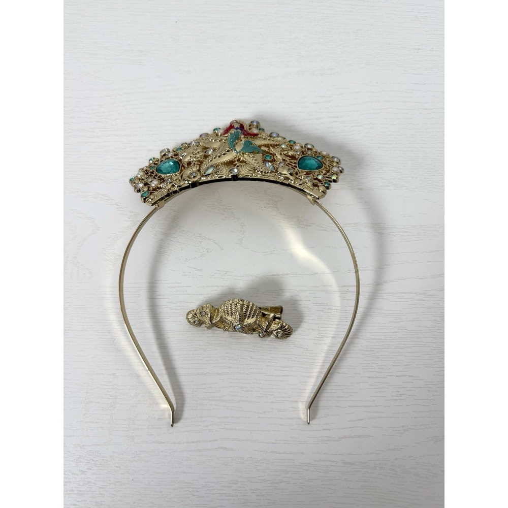 Disney Parks The Little Mermaid Tiara Deluxe Accessory-Metal Costume Head Piece - Picture 2 of 5